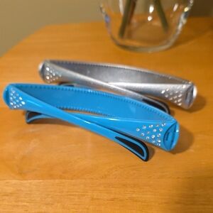 Stylish Silver and Blue Hair Headbands w/Crystals